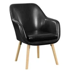 Take-a-seat Charlotte Accent Chair Black Faux Leather Finish New. Price: $209.13.