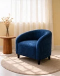 Accent Barrel Club Padded Seat Sturdy Legs Blue Gv-chair-vel Living New. Price: $154.99.