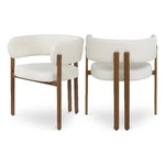 Pemberly Row Contemporary Cream Vegan Leather Dining Chair (set Of 2) New. Price: $389.32.