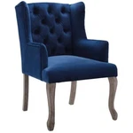 Modway Realm 20" French Vintage Velvet & Wood Dining Armchair Navy New. Price: $326.99.