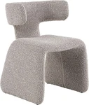 Benjara Cid Fiu 22 Curved Wingback Dining Chair, Textured Off White New. Price: $219.99.