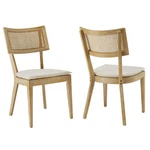 Modway Caledonia Fabric Upholstered Wood Dining Chair Set Of 2 New. Price: $322.80.