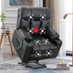 Canmov Power Lift Recliner Chair With Heat & Massage, Wide Faux Leather New. Price: $339.29.