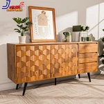 Sideboard Georgina Solid Wood 2 Doors & 3 Drawers, 61'' Mid Century Modern Cabin New. Price: $1158.34.