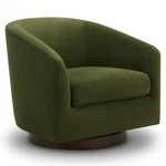 Chita Swivel Accent Chair, Fsc Certified, Barrel With Solid Wood Base New. Price: $483.99.