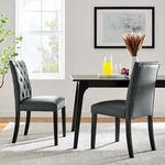 Modway Duchess Dining Chair Vinyl Set Of 2 Gray New. Price: $214.00.