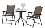 Ldaily Luarane 3 Piece Patio Bistro Set, Outdoor Table And Chairs 2 Folding New. Price: $169.71.