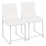 Lumisource Dining Chair, Set Of 2, Steel/white Velvet DC-HBFUJISSVW2 New. Price: $350.00.