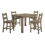 Coaster Cardova 5-PIECE Wood Counter Height Dining Table Set Vineyard Oak New. Price: $867.76.