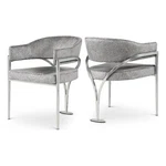 Meridian Furniture Madelyn Grey Velvet Dining Chair (set Of 2) New. Price: $510.45.