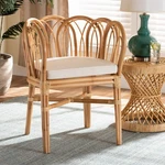 Baxton Studio Melody Natural Rattan Loop Back Dining Chair New. Price: $302.00.
