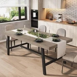 Dining Table Industrial 70.87 Long Grey Metal Frame 6-8 People Garveehome New. Price: $259.99.