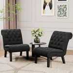 Living Room Chairs Set Of 2 Modern Accent Chair, Upholstered Tufted Armless Bedr New. Price: $509.62.
