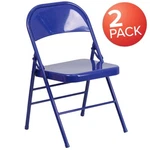 Flash Furniture 2-PK Hercules Colorburst Cobalt Folding Chair 2-HF3-BLUE-GG New. Price: $99.99.