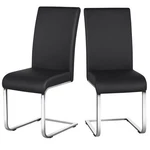 Yaheetech Dining Chairs Modern Leather High Back 22"D X 16.3"W 41"H, Black New. Price: $186.99.