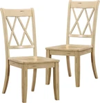 Lexicon Janina Chairs Set Of 2 Farmhouse Dining Solid Wood Buttermilk Open. Price: $129.00.