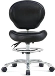 Drafting Stool Rolling Chair With Back Support - Height Executive, Black New. Price: $209.25.