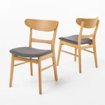 Christopher Knight Home Idalia Dining Chairs 2-PCS Set Dark Grey / Oak Finish New. Price: $158.01.