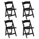 Black Padded Folding Chairs 4 Pack Resin Comfortable Event Indoor Outdoor New. Price: $259.99.
