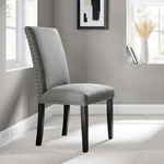 Modway Parcel Upholstered Fabric Parsons Dining Side Chair Light Gray New. Price: $101.75.