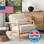 Malol Mid-century Accent Solid Wood Frame Reading Relaxing Armchair New. Price: $211.22.