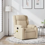 Massage Recliner Chair Cream Fabric New. Price: $290.33.