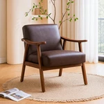 Accent Chair With Microfiber Upholstery And Solid Wood Frame, Classic Midcent... Open. Price: $104.92.