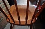 Windsor Chair Solid Wood Signed On Bottom With Chalk 637 J.d. Over 34, 36" Tall Used. Price: $75.00.