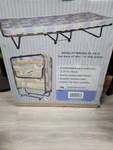 New Box! Linon Roma Folding Bed Blue & White Mattress Made Italy. Price: $99.95.