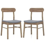 2 Pcs Dining Fabric Upholstered Kitchen Armless Chairs W/rubber Wood Frame New. Price: $84.99.