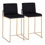 Lumisource Set Of 2 Fixed-height Counter Stools With Metal Base In Black New. Price: $378.30.