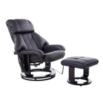 Homcom Pu Leather Swivel Massage Recliner Chair With Cushioned Ottoman New. Price: $699.99.