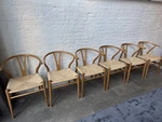 J. Wegner Wishbone Chairs In Oak, Carl Hansen & Son 6 Available Used. Price: $400.00.