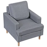 Mid-century Modern Accent Chair W/wood Leg Upholstered Living Room Grey New. Price: $108.19.