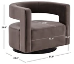 Safavieh Edgar Velvet Swivel Chair, Reduced Price 2172763875 SFV4764A Open. Price: $389.00.
