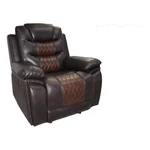 Benjara Asher 39" Manual Recliner Chair- Wood- Pocket Coils- Brown Faux Leather New. Price: $662.99.