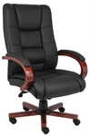Boss High Back Executive Wood Finished Chair, Cherry Model # B8991-C New. Price: $308.73.