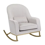 Modrn Glam Velvet Rocking Chair Off-white With Satin Brass New. Price: $127.00.