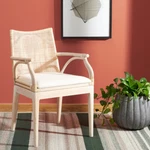 Safavieh Gianni Arm Chair Natural / White Washed New. Price: $245.53.