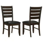 Coaster Home Furnishings Dalila Set Of 2 Wood Ladder Back Dining Side Chairs Bla New. Price: $237.20.