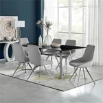 Armen Living Skye 19" Modern Fabric Dining Room Chairs Gray (set Of 2) New. Price: $497.40.