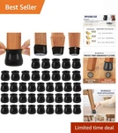 Universal Chair Leg Protectors - 40 Pcs Easy Install For Hardwood Protection New. Price: $46.99.