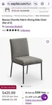 Meridian Furniture Reeves Grey Chenille Fabric Dining Chair (set Of 2) Open. Price: $259.00.