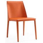 Manhattan Comfort Paris 17.32" Leather Dining Chair Coral Orange (set Of 2) New. Price: $434.83.