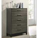 Roundhill Furniture Ioana 5-DRAWER Wood Finish Chest Contemporary, Antique Gray Open. Price: $300.00.