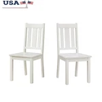 Wood Dining Chairs Set Of 2 Armless Slat Back Indoor Seating Classic Design Home New. Price: $159.40.