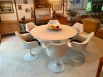 Knoll, "tulip" Dining Set, By Eero Saarinen (1ST Edition Cast-iron Base Table) Seller. Price: $9500.00.
