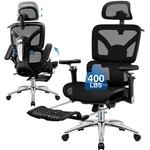 Coolhut Ergonomic Mesh Office Chair Footrest Big And Tall - Black New. Price: $164.63.