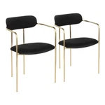 Lumisource Chair, Gold Metal And Black Velvet, Set Of CH-DEMIAUVBK2 New. Price: $350.00.