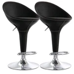 Elama 2 Piece Adjustable Plastic Bar Stool In Black Chrome Base New. Price: $210.05.